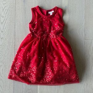 Cat & Jack Sparkling Red Sleeveless Dress